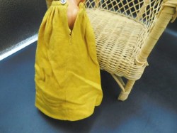 barbie pak gold knit flare back
